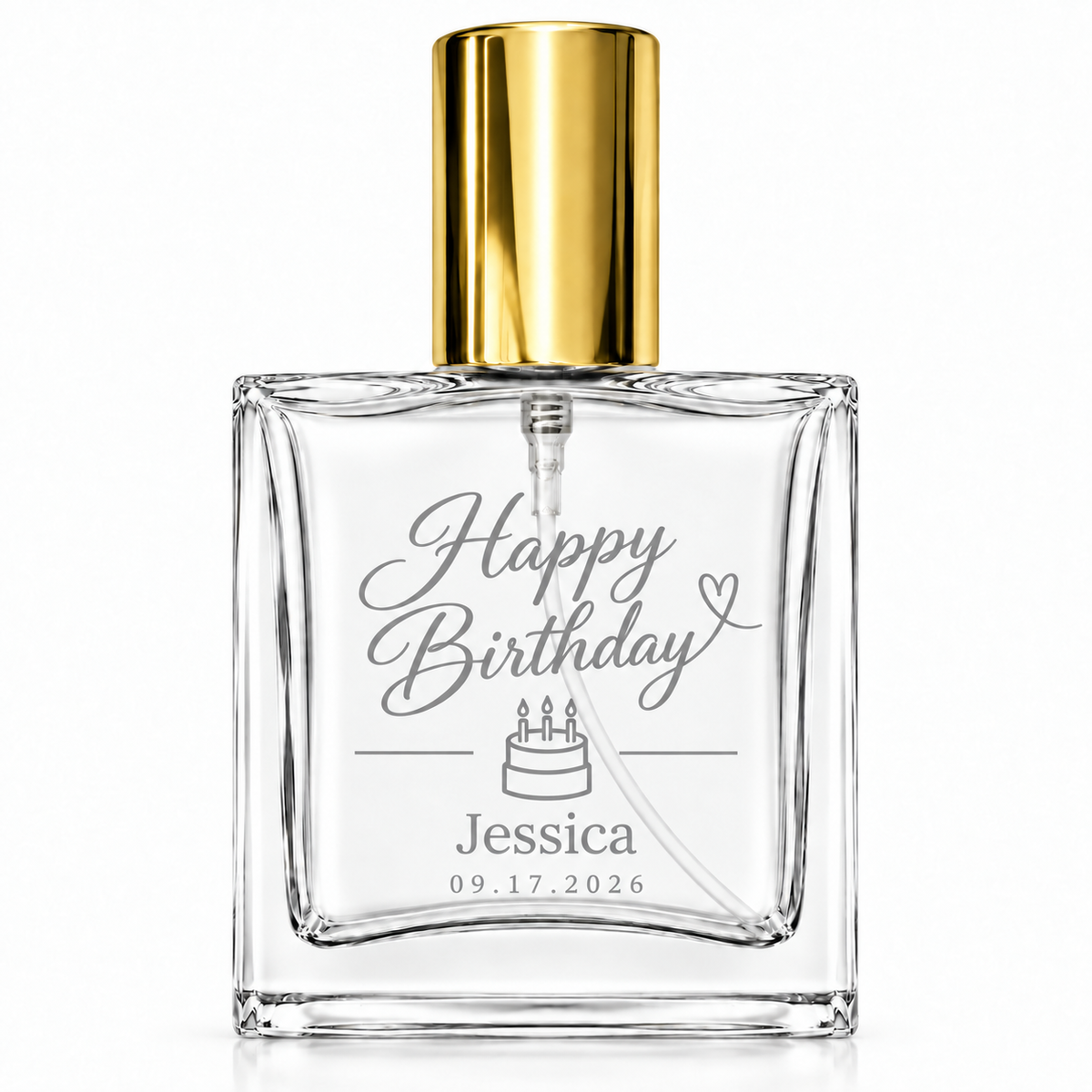 Personalized Birthday Perfume Bottle – Custom Engraved Refillable Bottle Gift for Women & Men