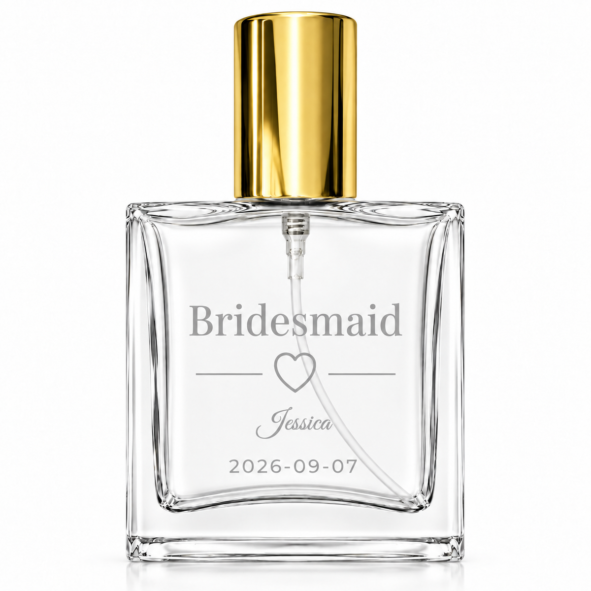 Personalized Bridesmaid & Groomsman Perfume Bottle – Custom Engraved Refillable Bottle